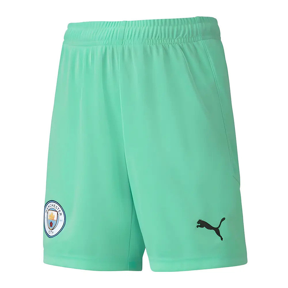 2020-2021 Man City Home Goalkeeper Shorts (Green) - Kids_1