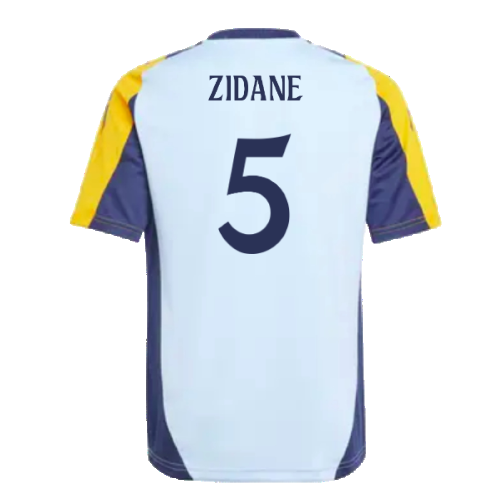 2024-2025 Real Madrid Training Shirt (Glow Blue) - Kids (Zidane 5)_4