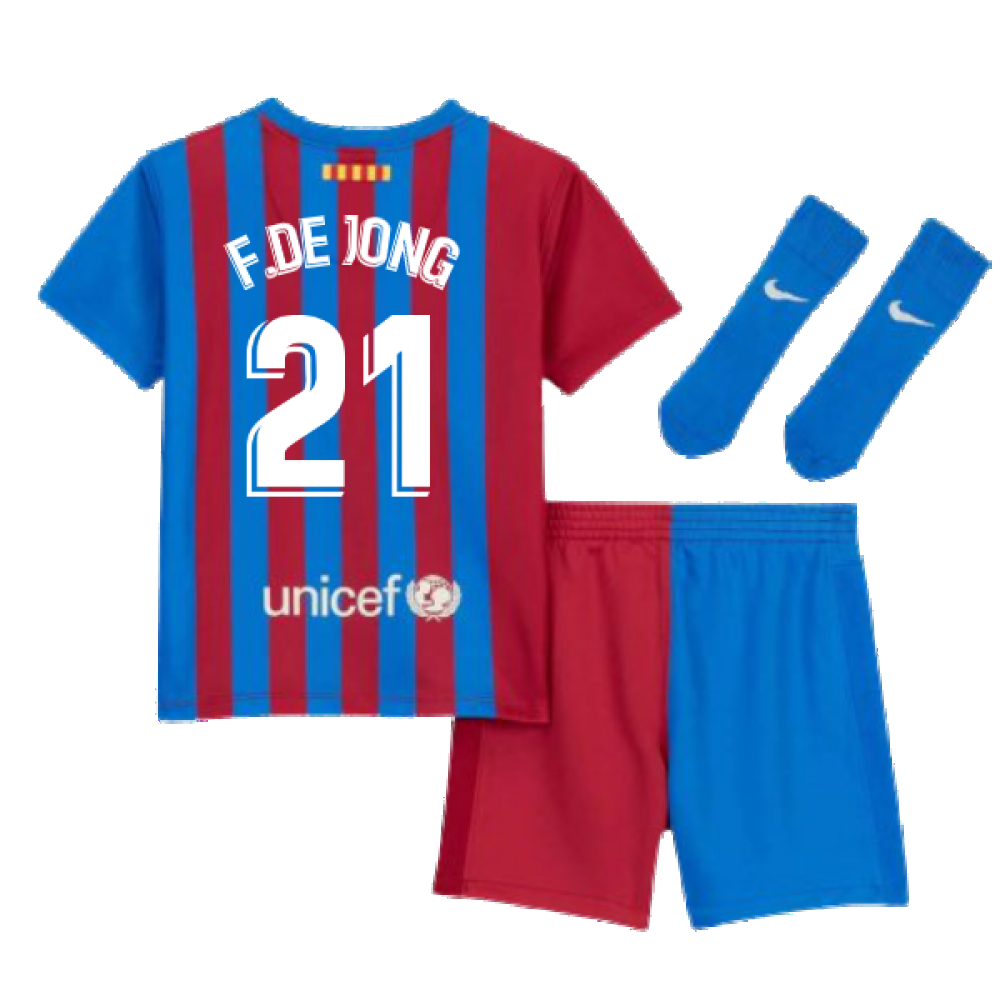 2021-2022 Barcelona Vapor Match Home Shirt (F.DE JONG 21)_4