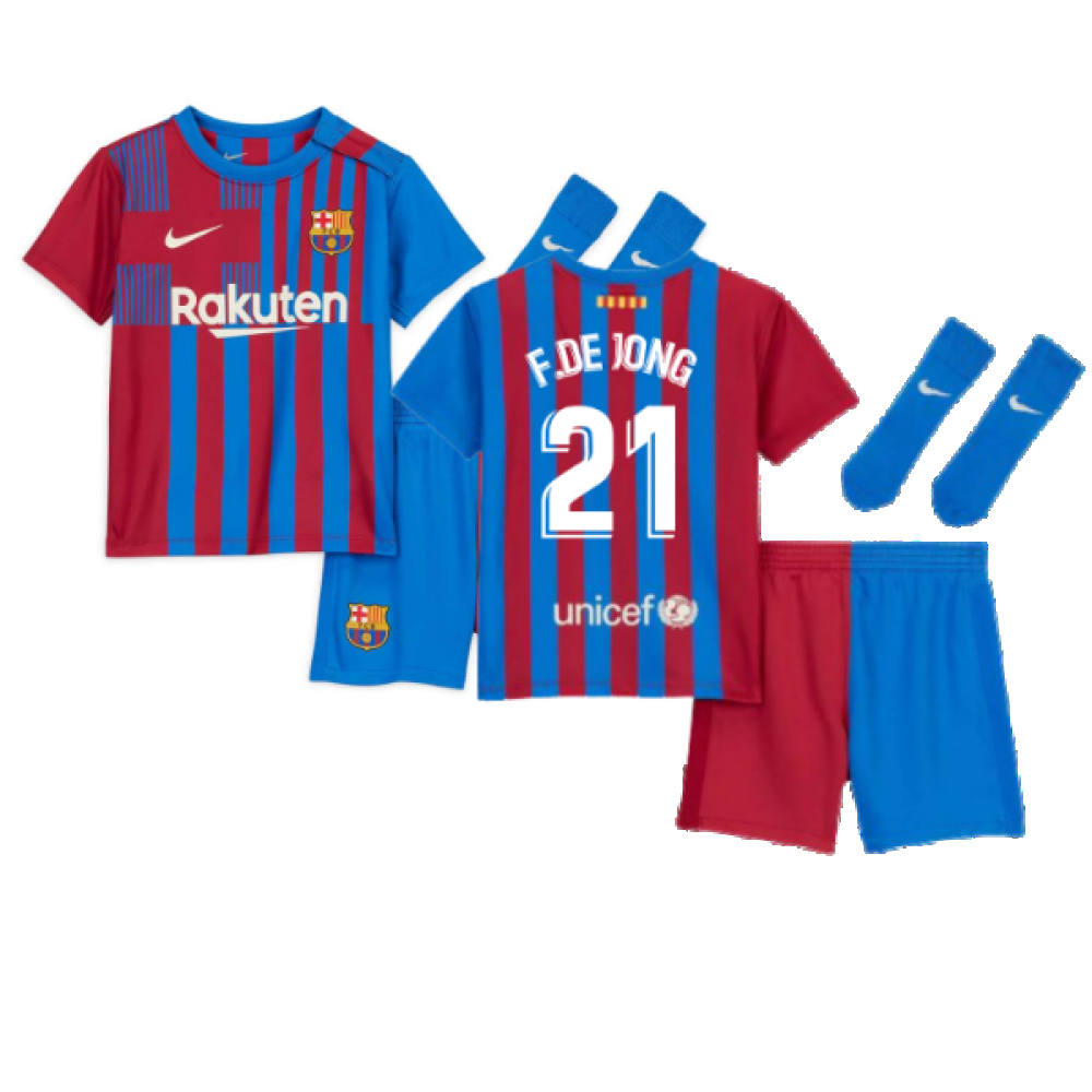 2021-2022 Barcelona Vapor Match Home Shirt (F.DE JONG 21)_4