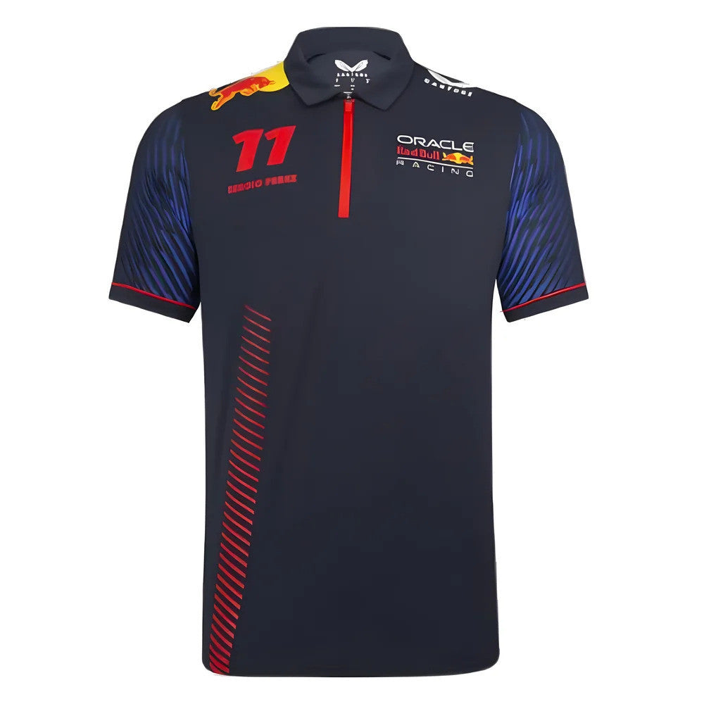2023 Red Bull Racing Sergio Perez Mens Polo Shirt (Navy)_1