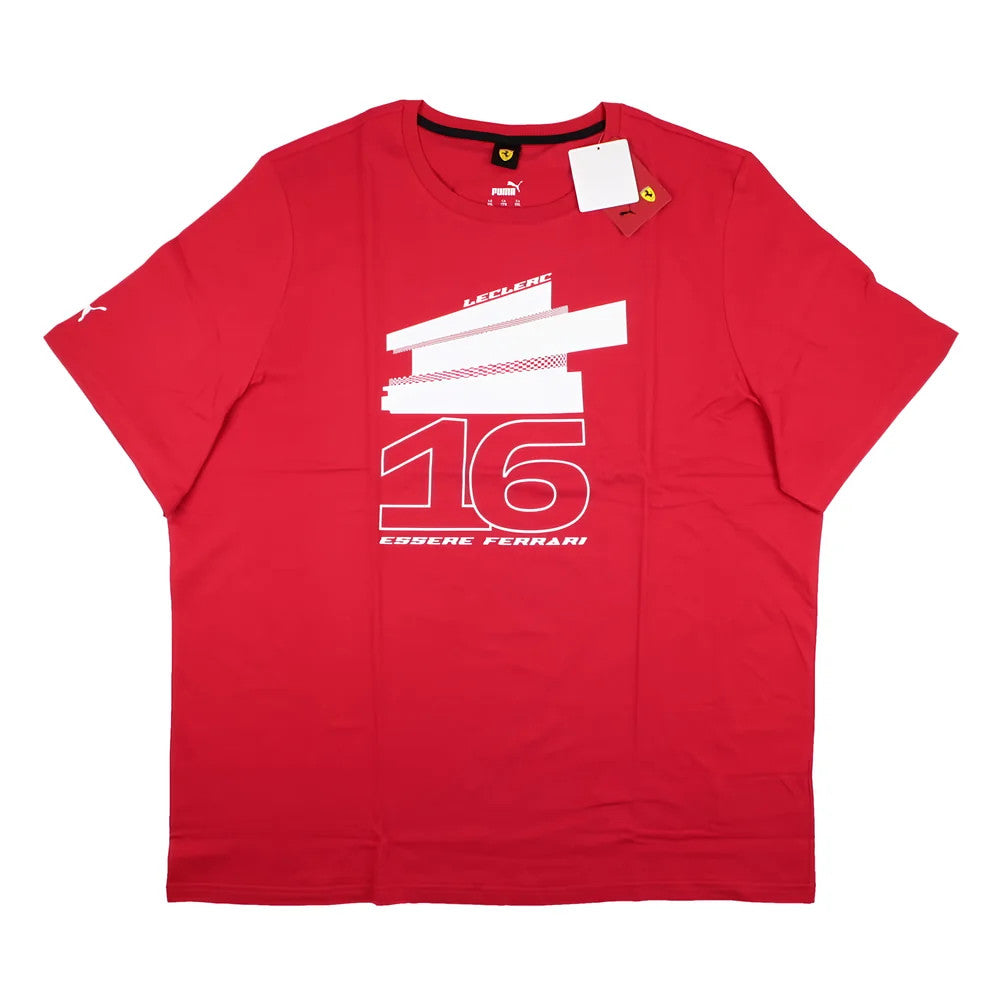 2023 Ferrari Fanwear Drivers Tee LeClerc #16 (Red)_1