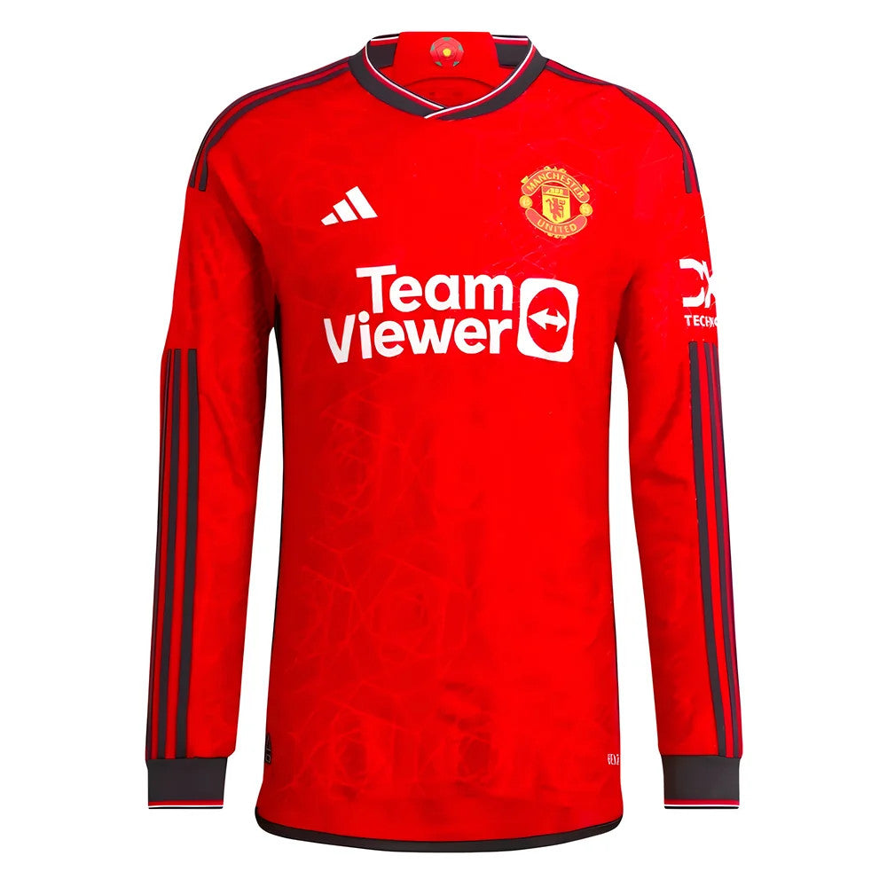 2023-2024 Man Utd Authentic Long Sleeve Home Shirt_1