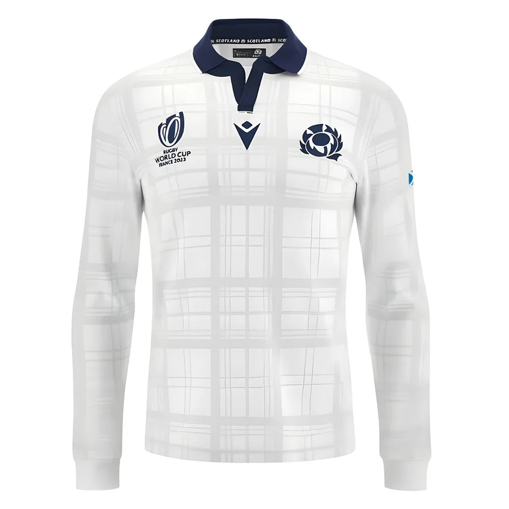 Scotland 2023 RWC Long Sleeve Away Cotton Shirt_1