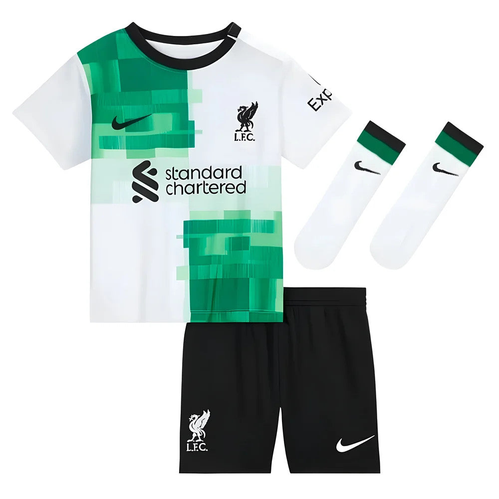 2023-2024 Liverpool Away Little Boys Mini Kit_1