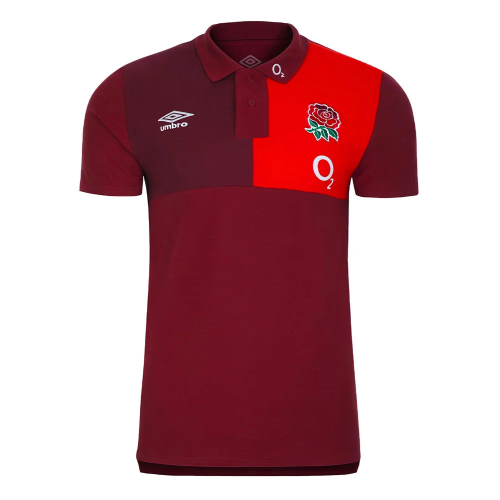 2023-2024 England Rugby CVC Polo (Tibetan Red)_1