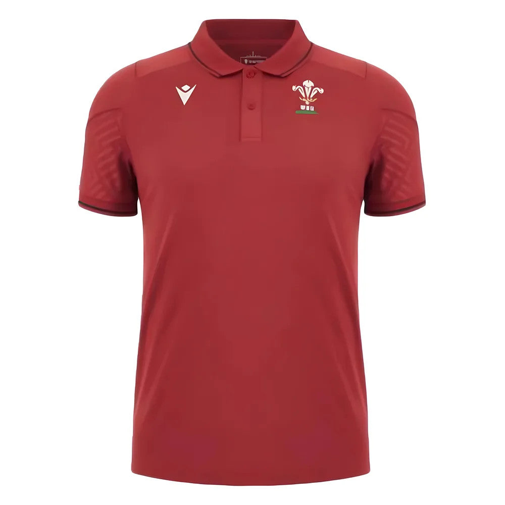 2023-2024 Wales Rugby Travel Polo Shirt (Red)_1