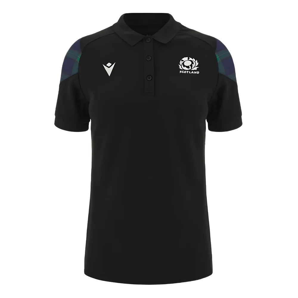 2023-2024 Scotland Rugby Travel Polo Shirt (Black) - Ladies_1