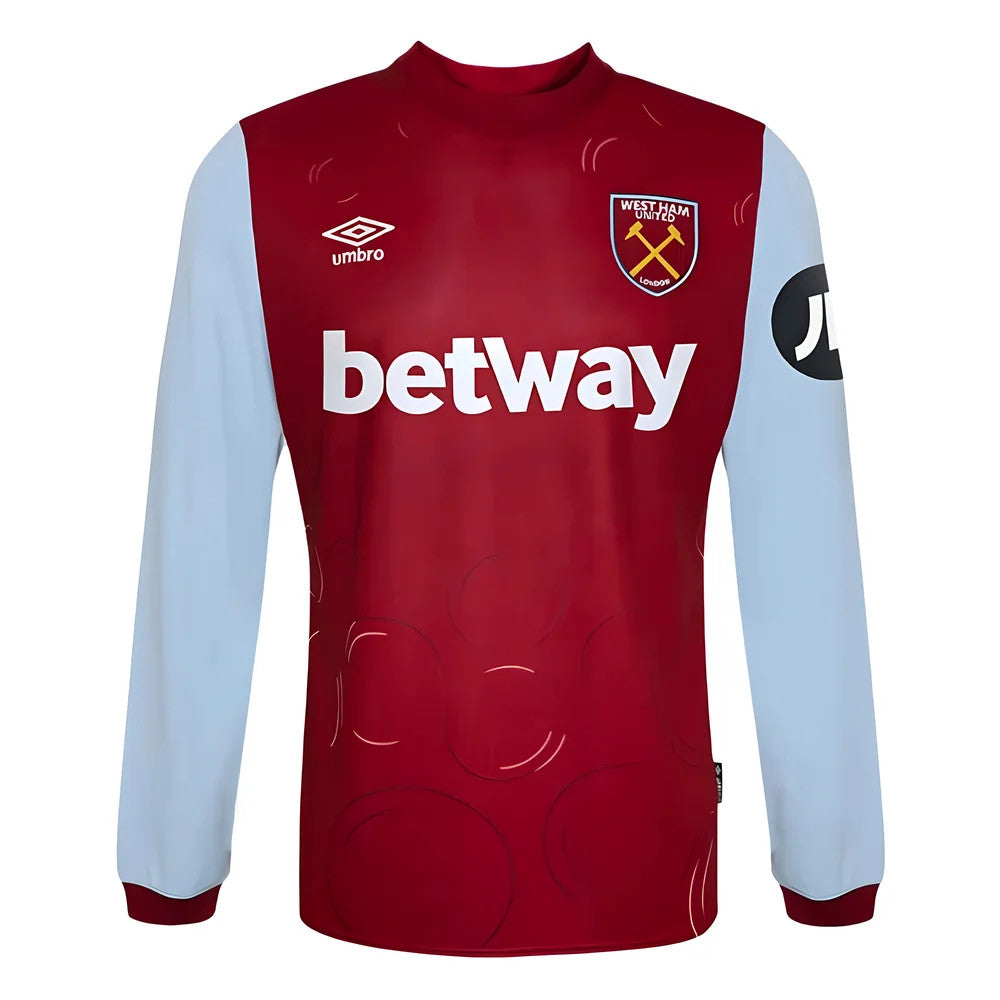 2023-2024 West Ham Long Sleeve Home Shirt_1