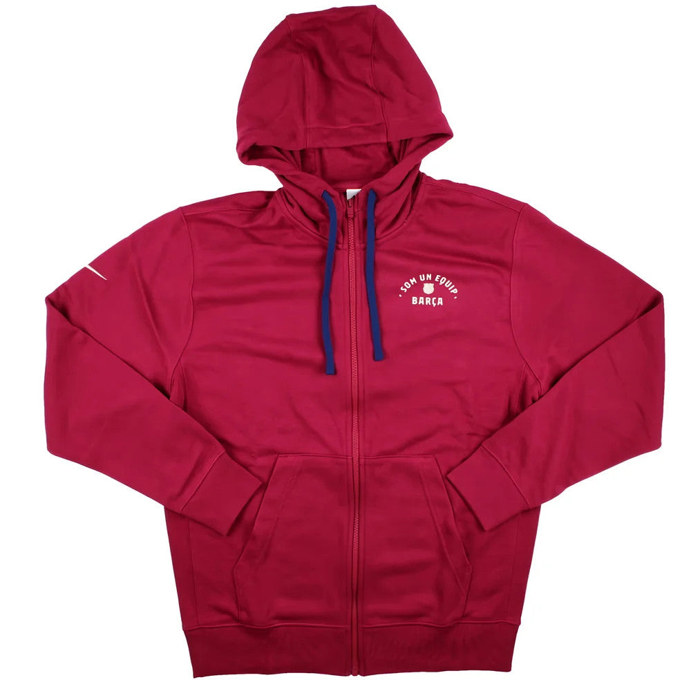 2023-2024 Barcelona Full-Zip French Terry Hoodie (Noble Red)_1