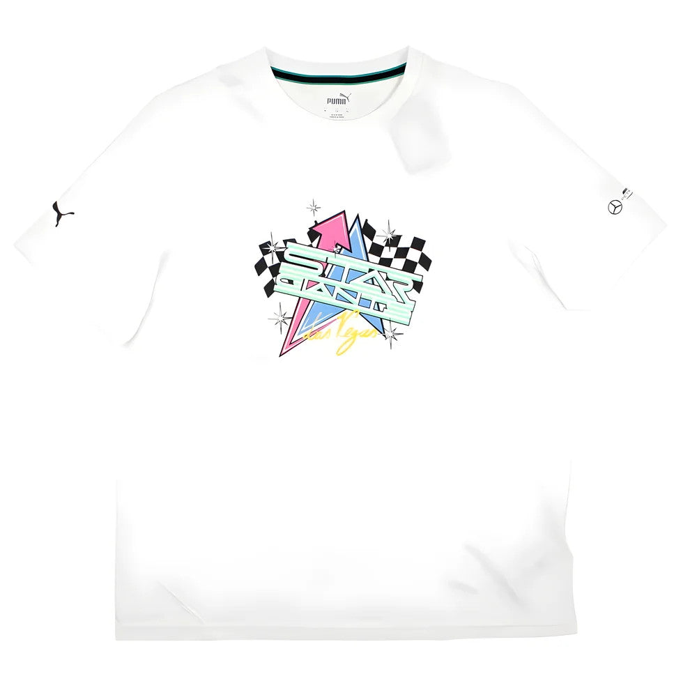 2023 Mercedes Garage Crew Las Vegas Tee (White)_1