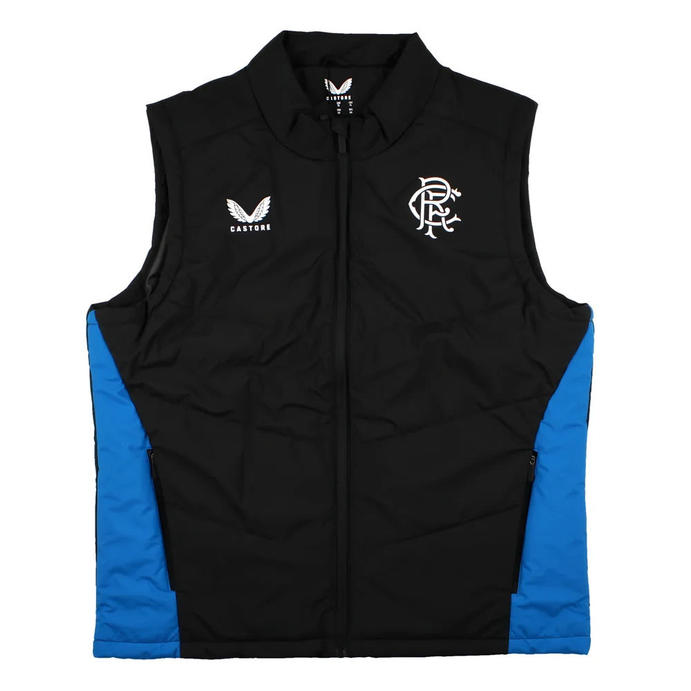2023-2024 Rangers Players Match Day Bench Gilet (Black)_1