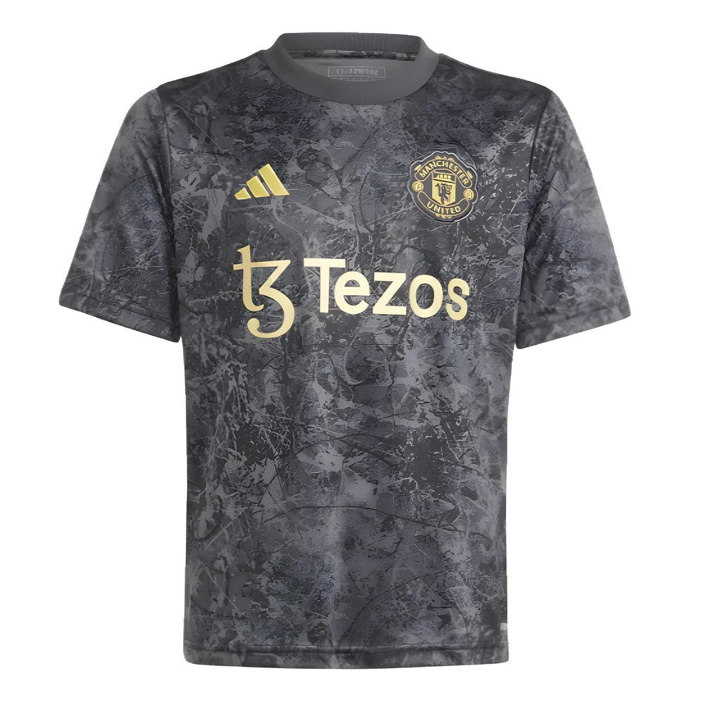 2023-2024 Man Utd Pre-Match Shirt (Black) - Kids_1