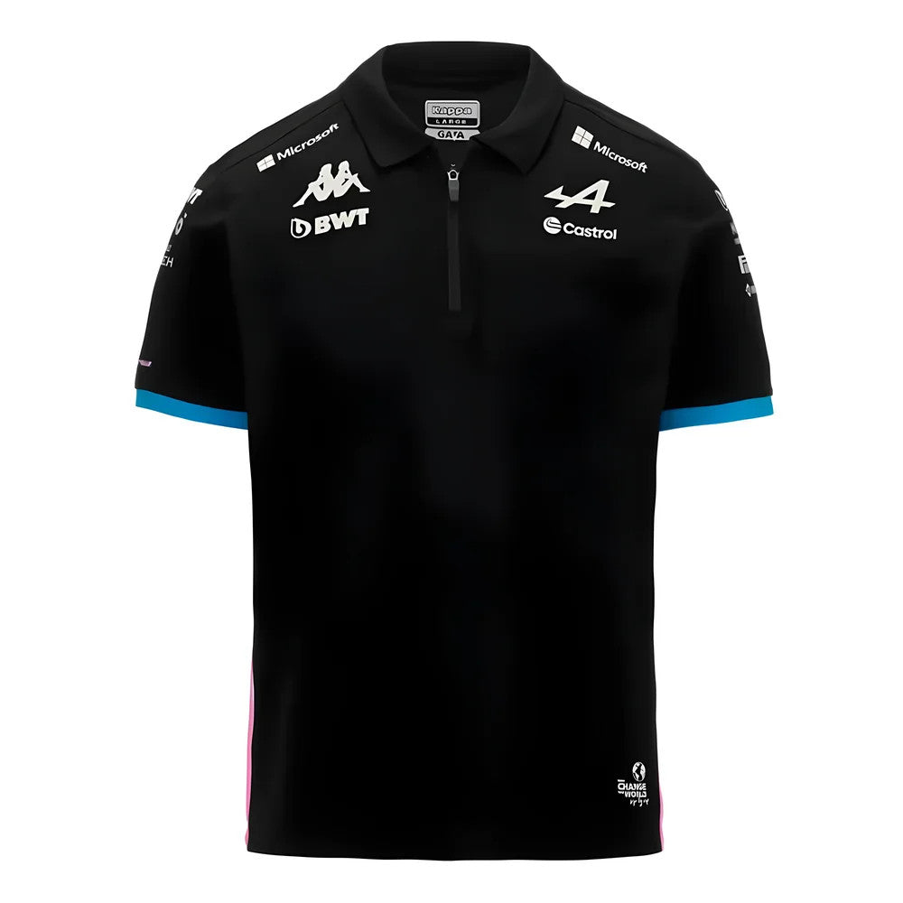 2024 Alpine BWT Team Polo Shirt (Black) - Kids_1