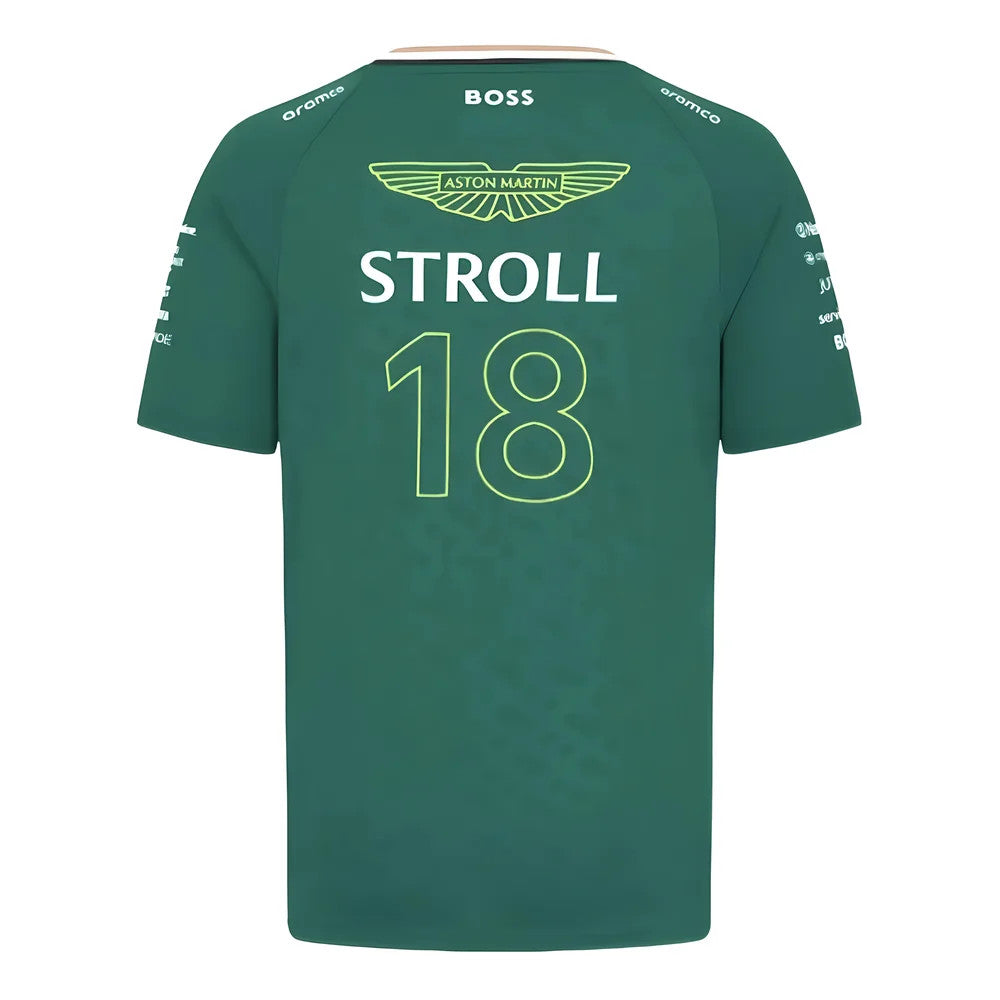 2024 Aston Martin Lance Stroll Team Tee (Green) - Kids_1