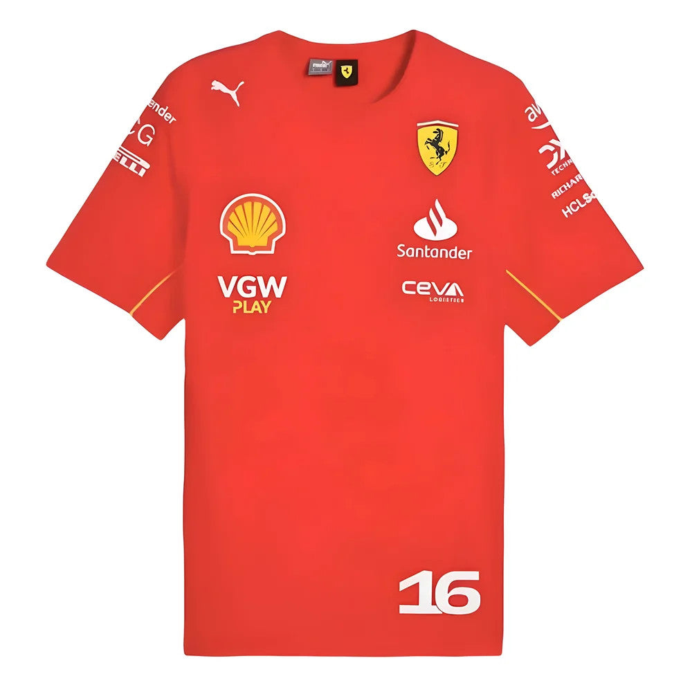 2024 Ferrari Charles Leclerc Driver T-Shirt (Red)_0