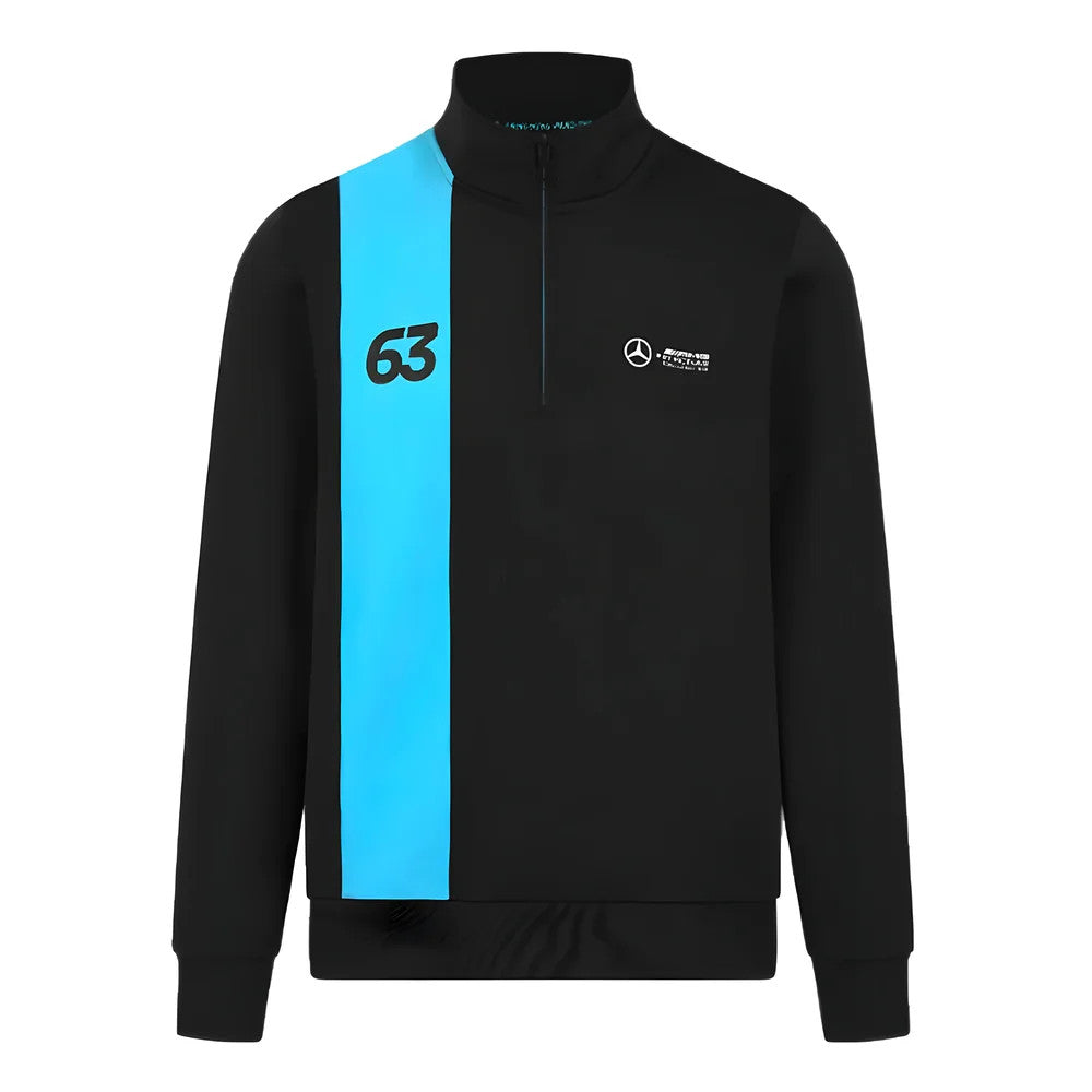 2024 Mercedes George Russell 1/4 Zip Sweatshirt (Black)_1