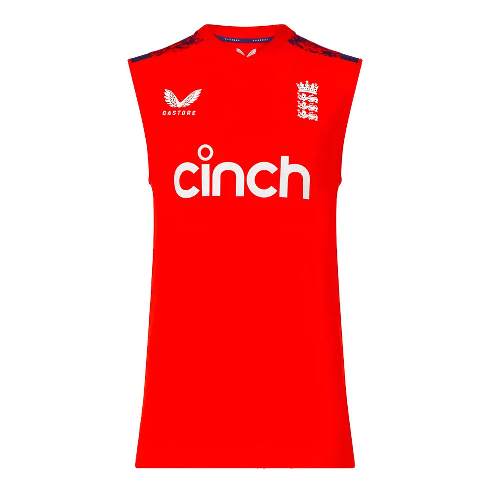 2024 England Cricket T20 Sleeveless Vest (Red)_1