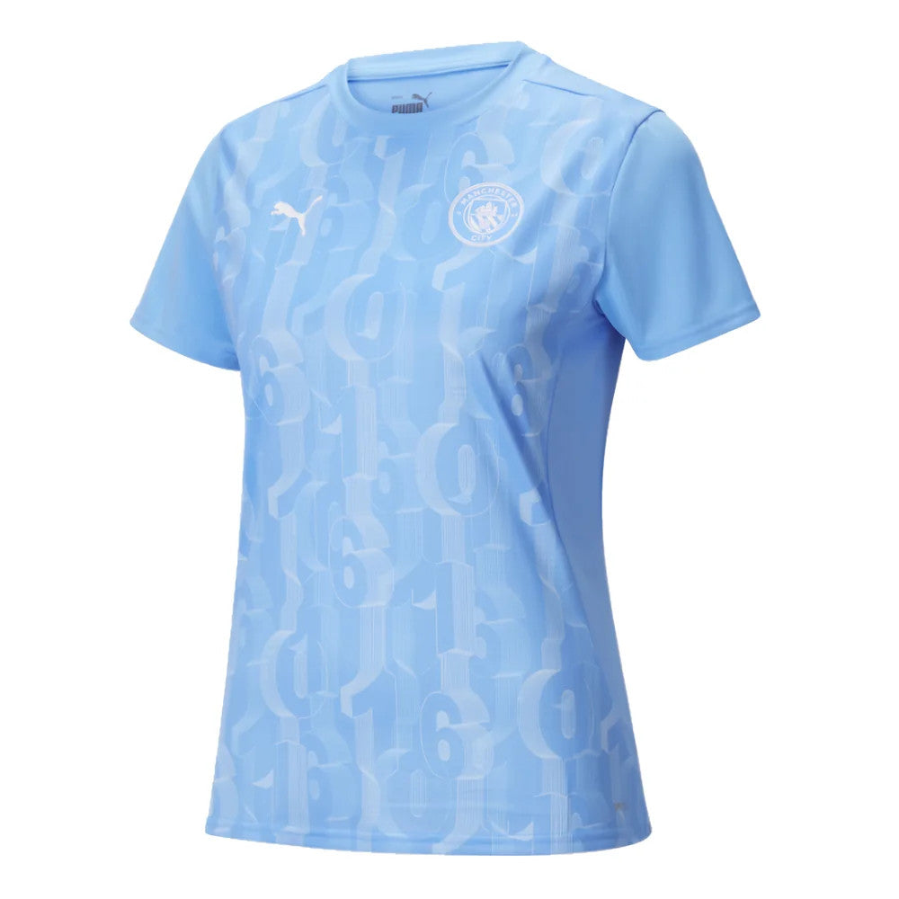 2024-2025 Man City Prematch SS Shirt (Light Blue) - Womens_1