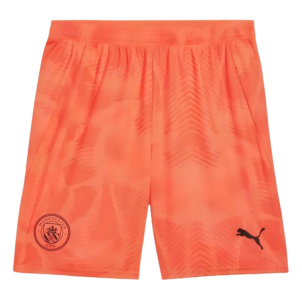 2024-2025 Man City Home Goalkeeper Shorts (Neon Sun)_1