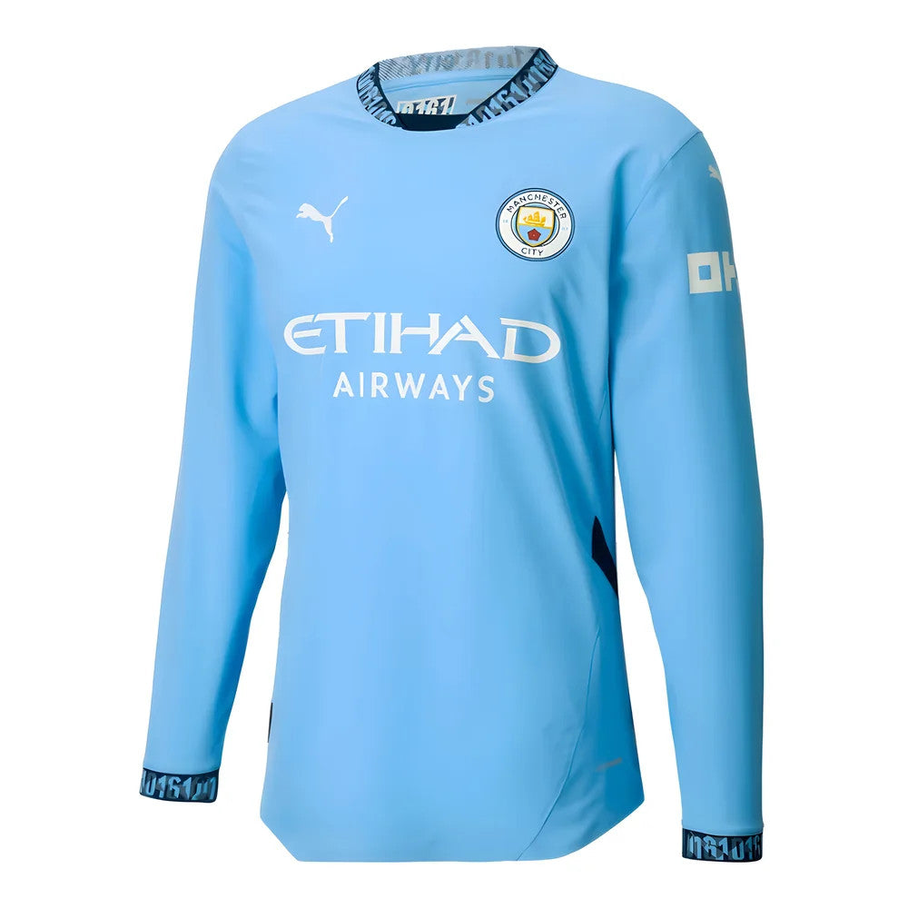 2024-2025 Man City Authentic Long Sleeve Home Shirt_1