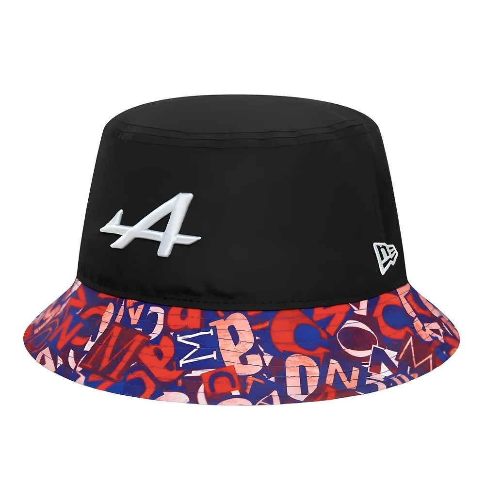 2024 Alpine Racing Monaco Tapered Bucket Hat (Black) - Medium_1
