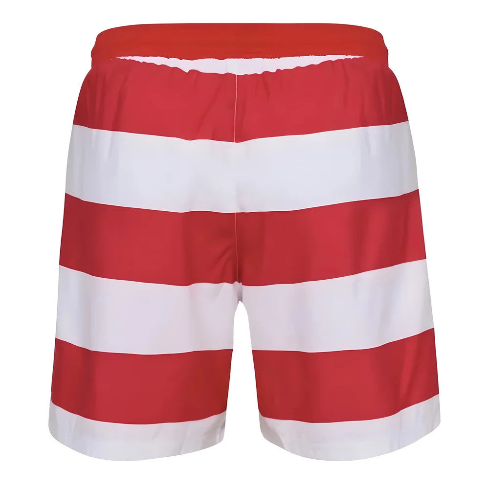 2024-2025 Denmark Pattern Swim Shorts (Red)_1