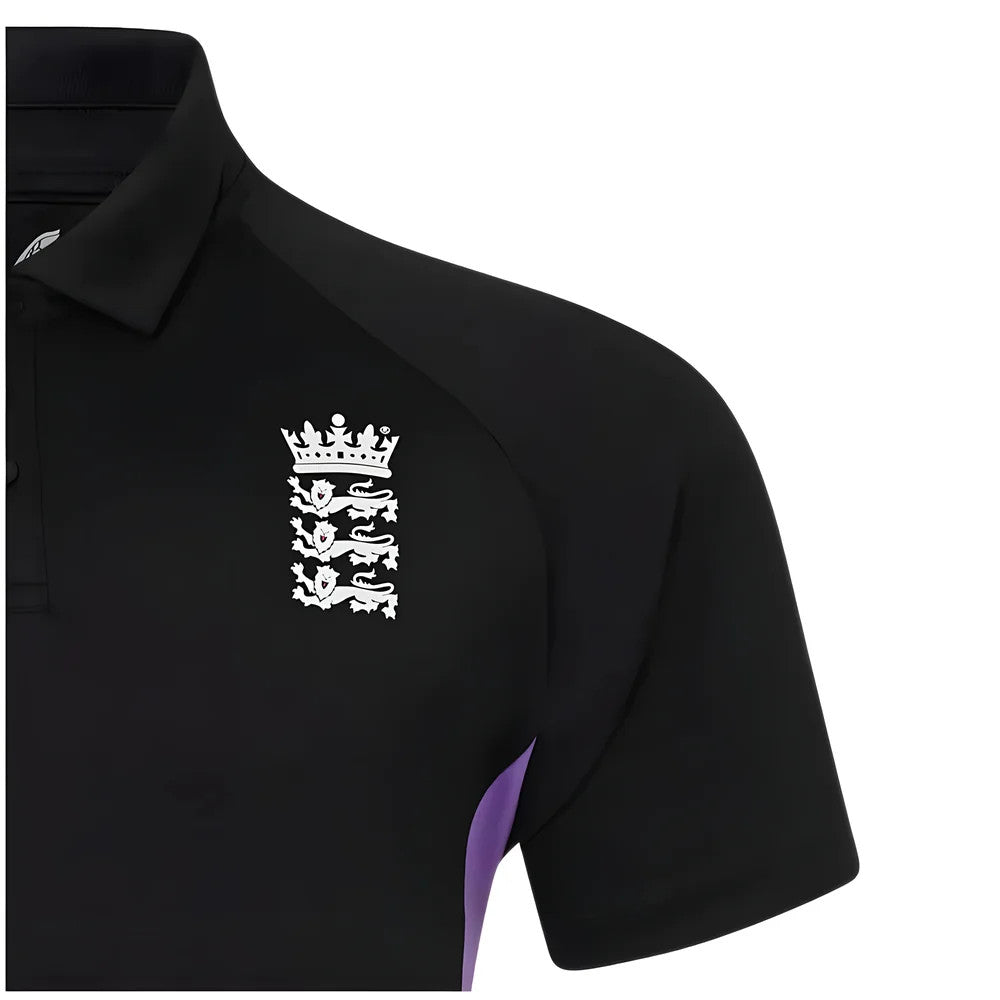 2024-2025 England Cricket Mens Presentation Polo (Caviar)_3