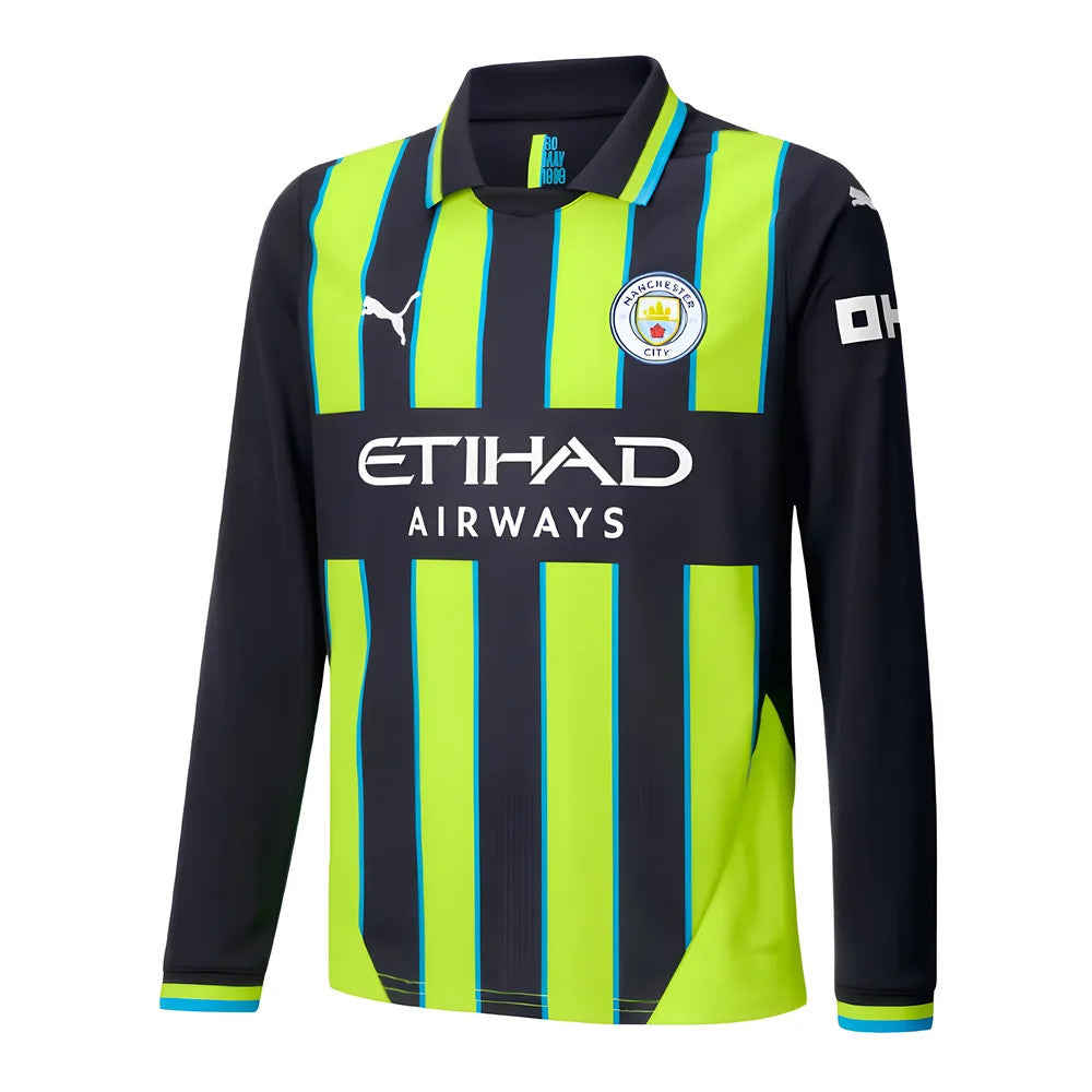 2024-2025 Man City Away Long Sleeve Shirt (Kids)_2