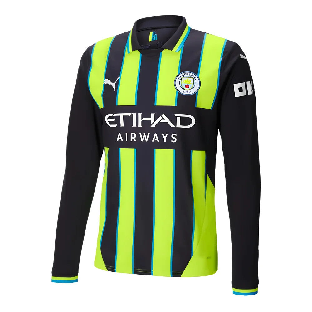 2024-2025 Man City Away Long Sleeve Authentic Shirt_2