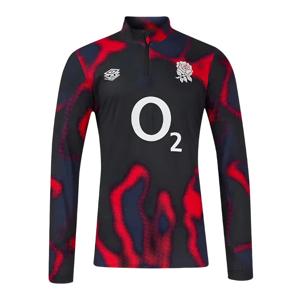 2024-2025 England Rugby Warm Up Midlayer (Black)_1