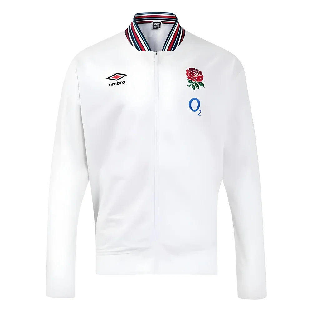 2024-2025 England Rugby Anthem Jacket O2 (White) - Kids_0