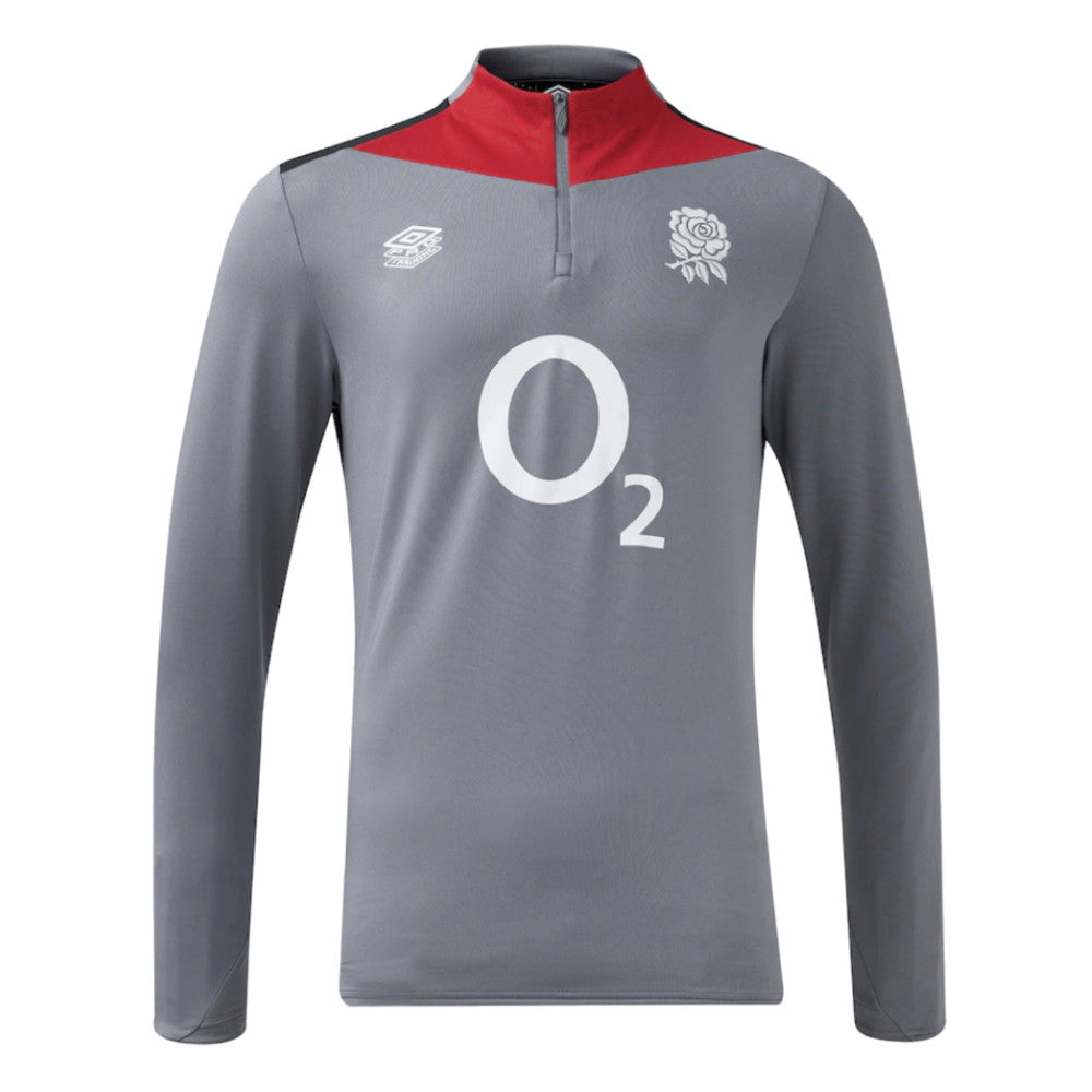 2024-2025 England Rugby Mid Layer Top O2 (Grey) - Kids_1