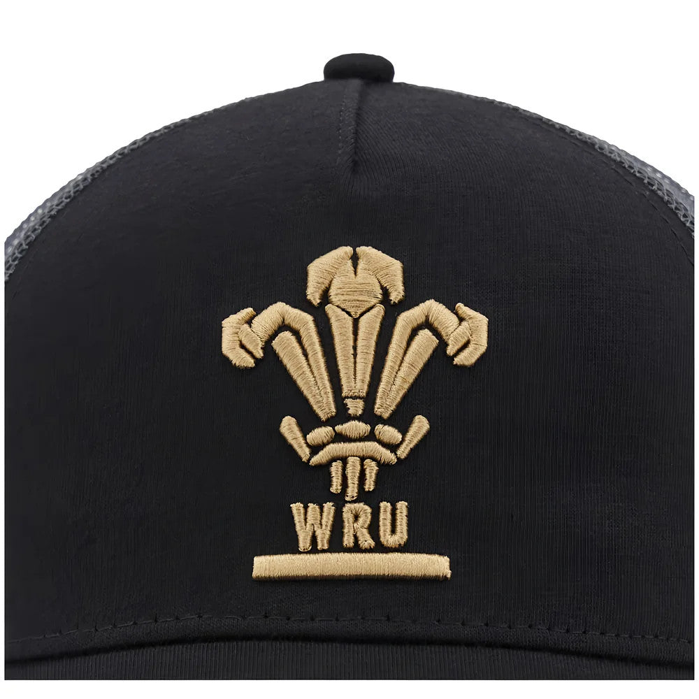 2024-2025 Wales Rugby Trucker Baseball Cap (Black)_2