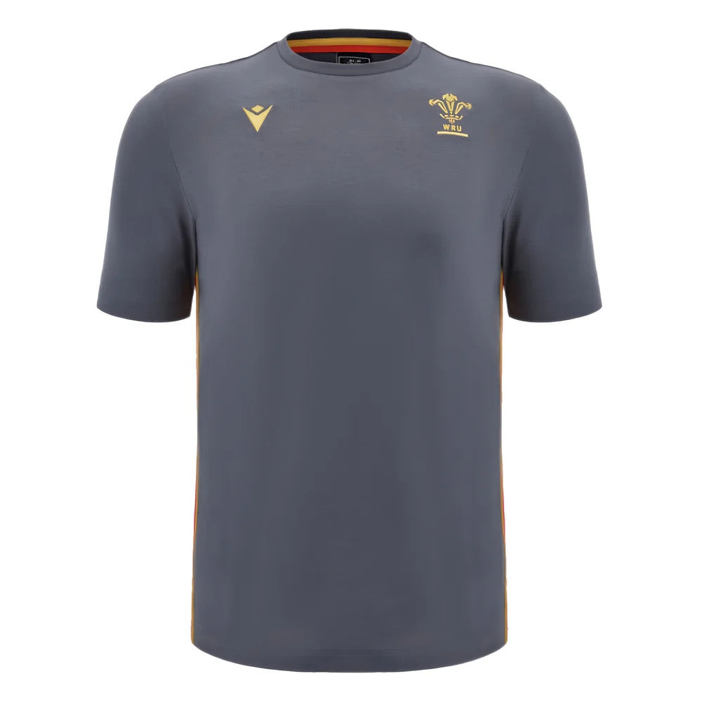 2024-2025 Wales Rugby Travel Cotton T-Shirt (Anthracite) - Kids_2
