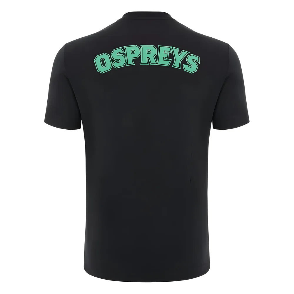 2024-2025 Ospreys Rugby Cotton T-Shirt (Black)_1