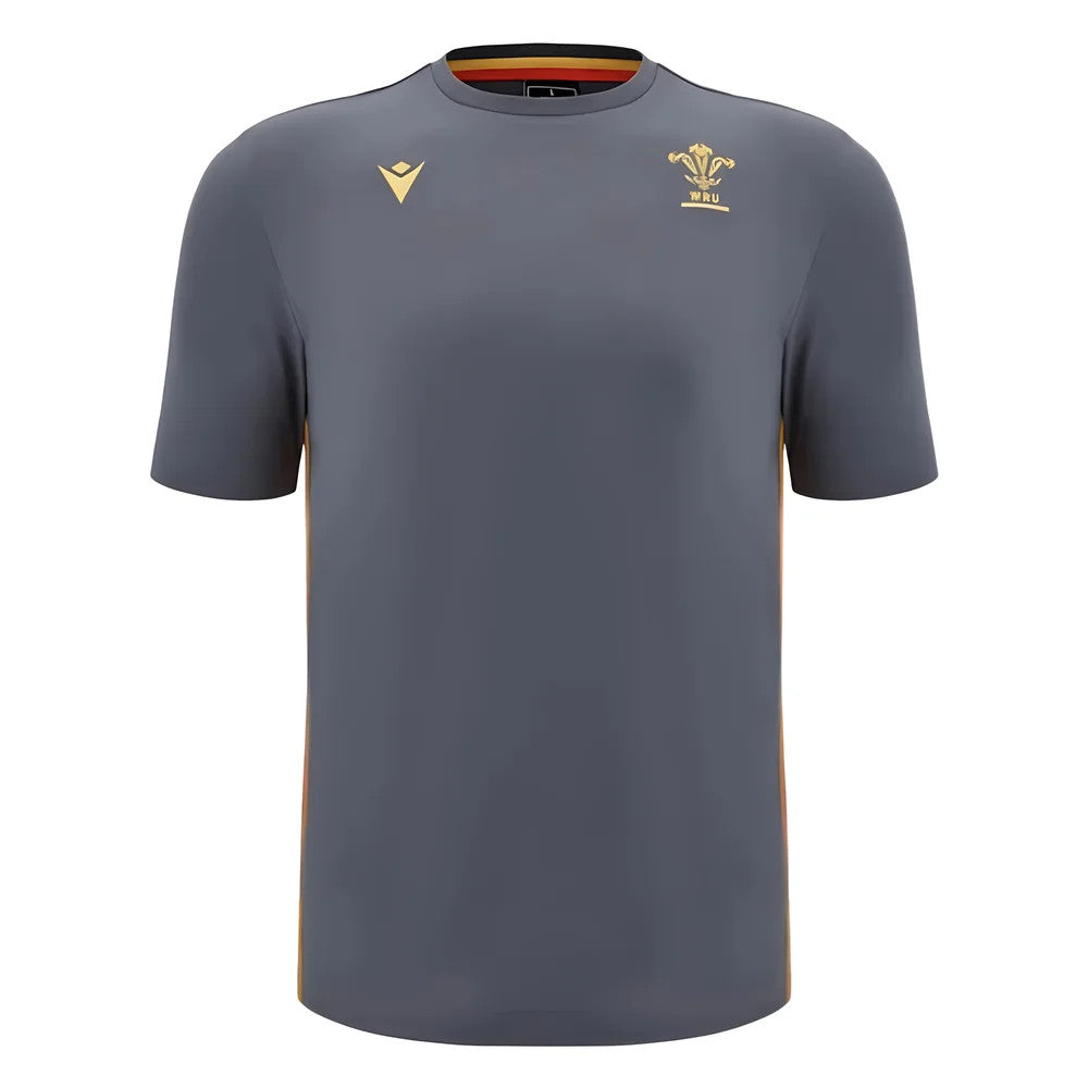 2024-2025 Wales Rugby Travel Cotton T-Shirt (Anthracite)_0