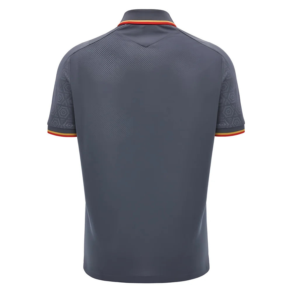 2024-2025 Wales WRU Rugby Travel Polo Shirt (Anthracite) - Kids_1