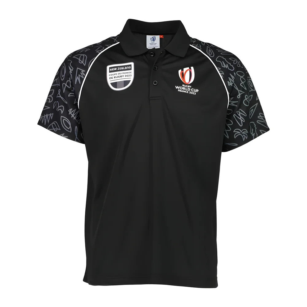 Rugby World Cup 2023 New Zealand Polo - Black_1
