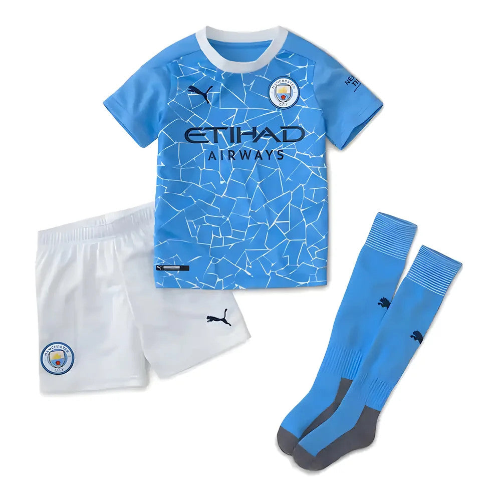 2020-2021 Manchester City Home Little Boys Mini Kit_1