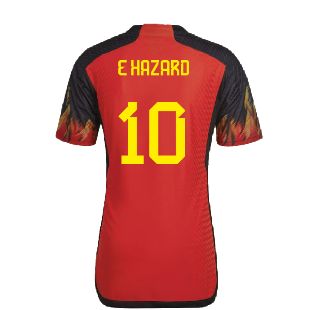 2022-2023 Belgium Authentic Home Shirt (E HAZARD 10)_4