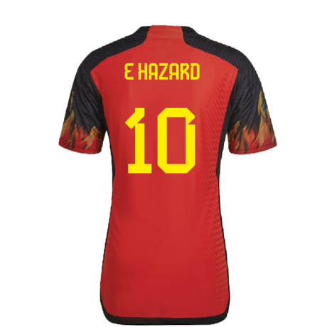 2022-2023 Belgium Authentic Home Shirt (E HAZARD 10)_4