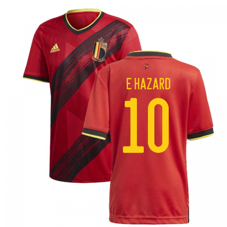 2020-2021 Belgium Home Adidas Football Shirt (E HAZARD 10)_3