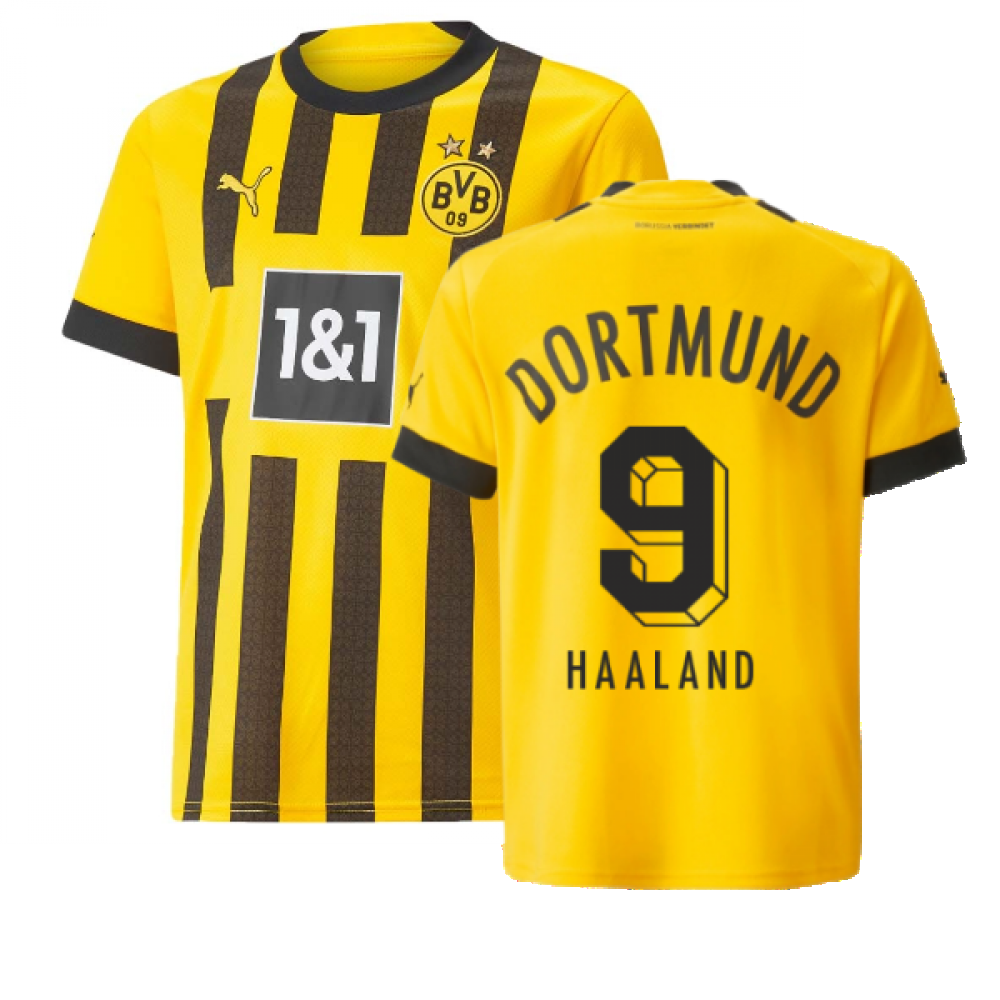 2022-2023 Borussia Dortmund Home Shirt (Kids) (HAALAND 9)_4