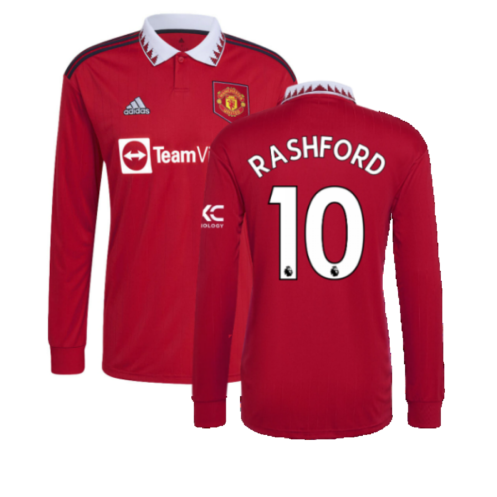 2022-2023 Man Utd Long Sleeve Home Shirt (RASHFORD 10)_4