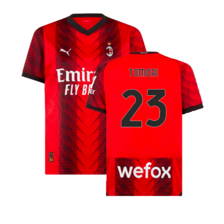 2023-2024 AC Milan Home Shirt (Tomori 23)_4