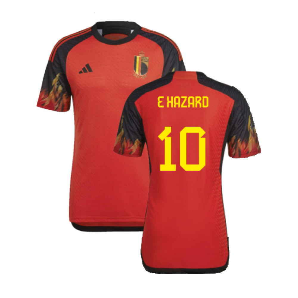 2022-2023 Belgium Authentic Home Shirt (E HAZARD 10)_4