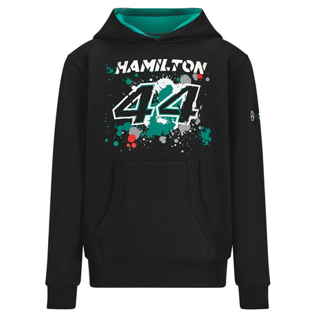 2022 Mercedes Lewis Hamilton #44 Hooded Sweat (Black) - Kids_1