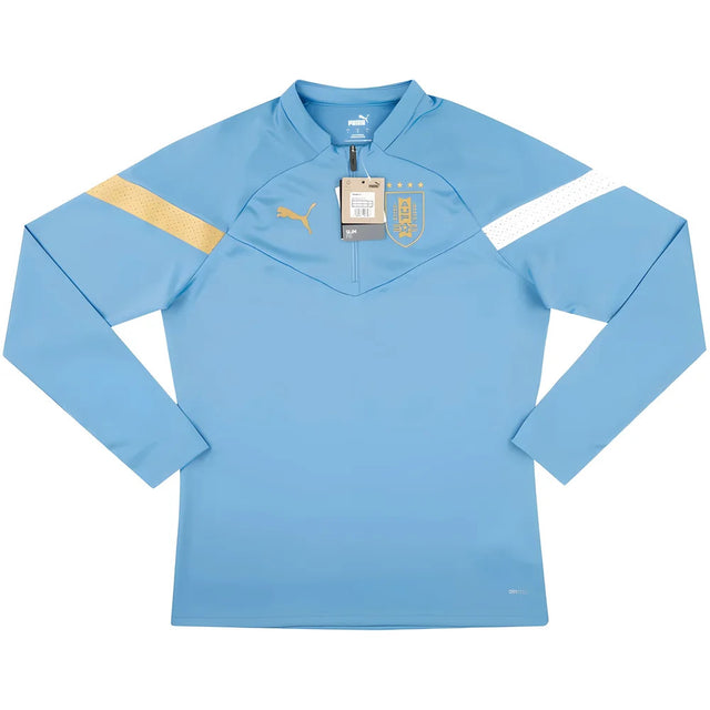 2022-2023 Uruguay Half Zip Training Top (Blue)_1