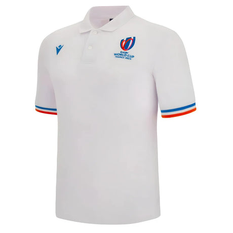 RWC 2023 Rugby World Cup Cotton Piquet Polo Shirt (White)_1